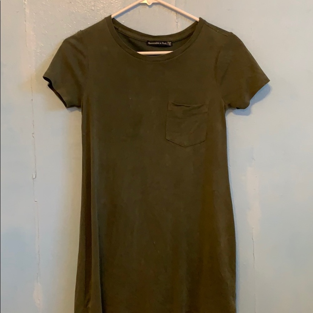 Olive Abercrombie T-shirt dress (xxsmall)